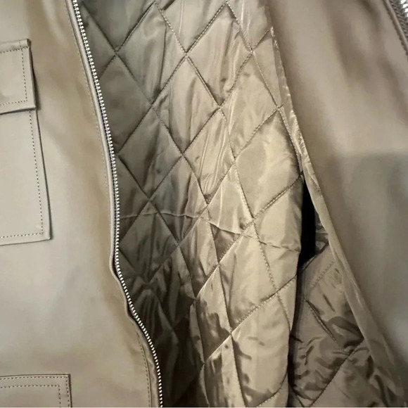 Good American Faux Leather Chore Zipper Front Collared Jacket Size 4, XL NWT - Picture 4 of 14